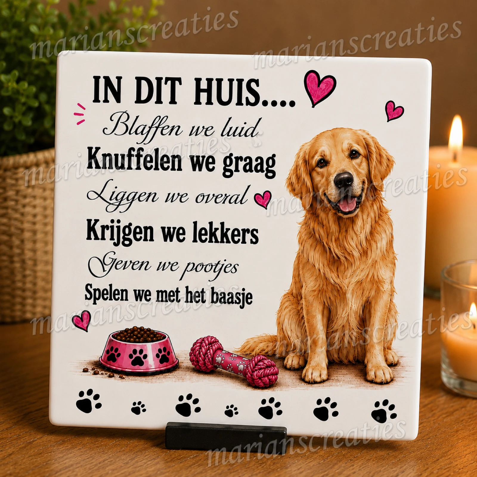 Llindos baldosas de perros con frase – photo 6